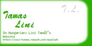 tamas lini business card